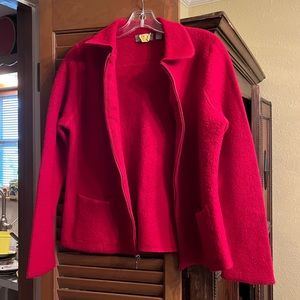 Croft & Barrow Red Wool Jacket - Size XL